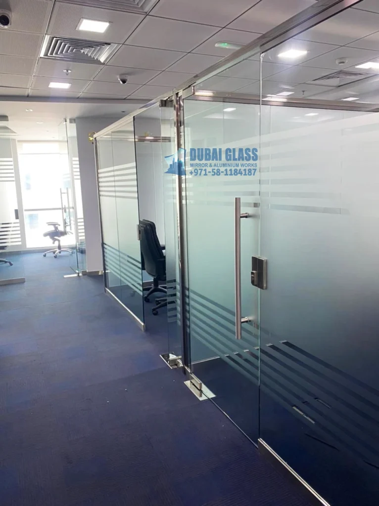 about short office glass divider dubai
