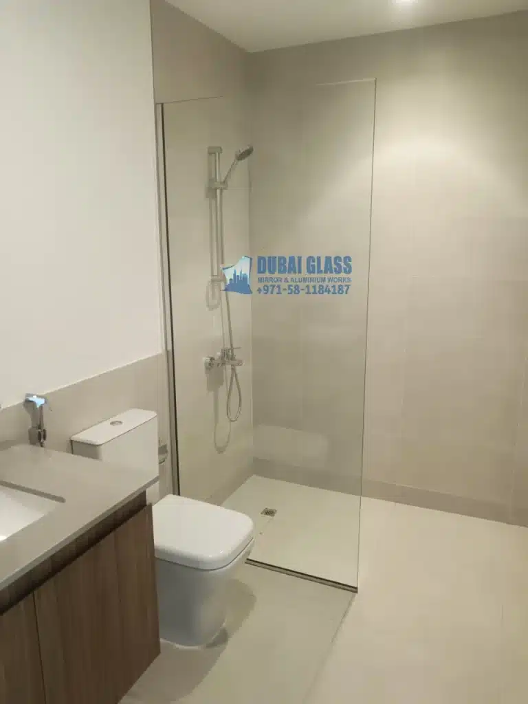 fixed tempered glass shower screen