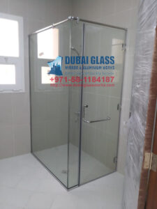 swing corner shower glass partition