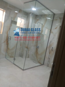 corner shower glass