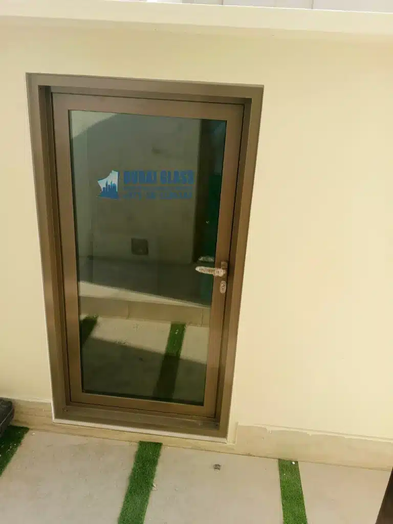 villa driver room aluminium door in dubai