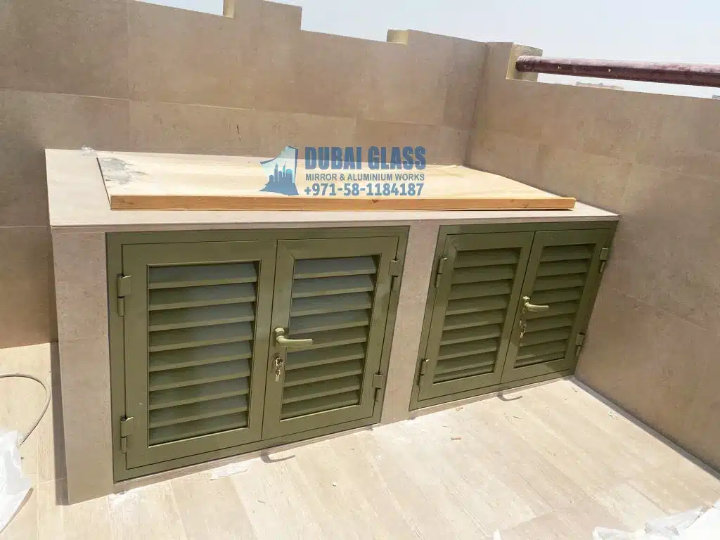 Aluminium cylinder cabinet doors with customized color