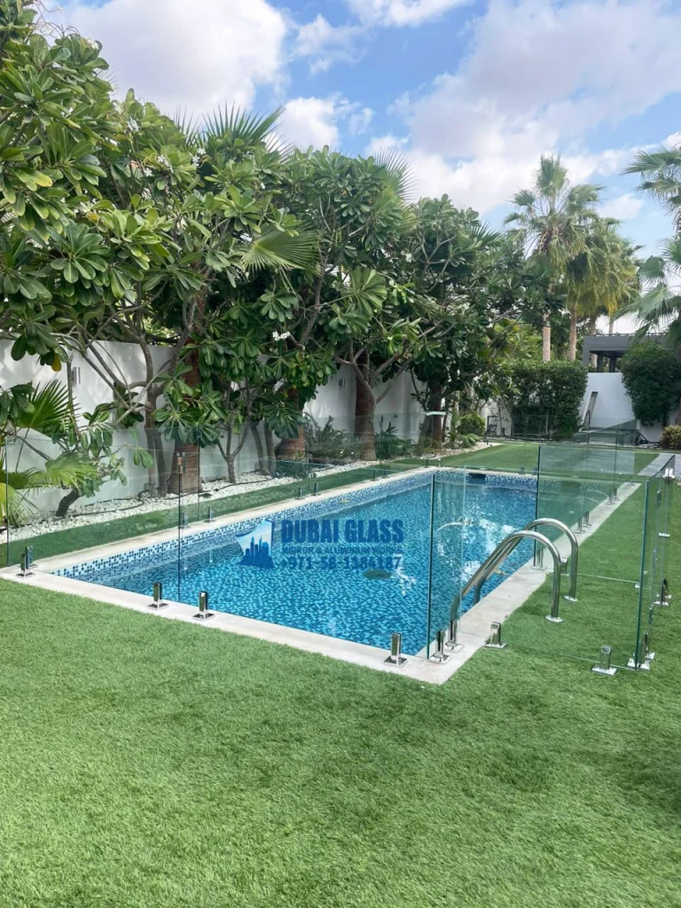 Frameless pool glass fencing for baby safety Dubai – Dubai Glass Works