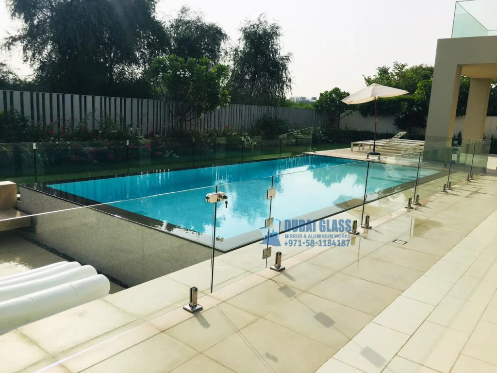 Tempered clear glass fencing Dubai by Dubai Glass Works