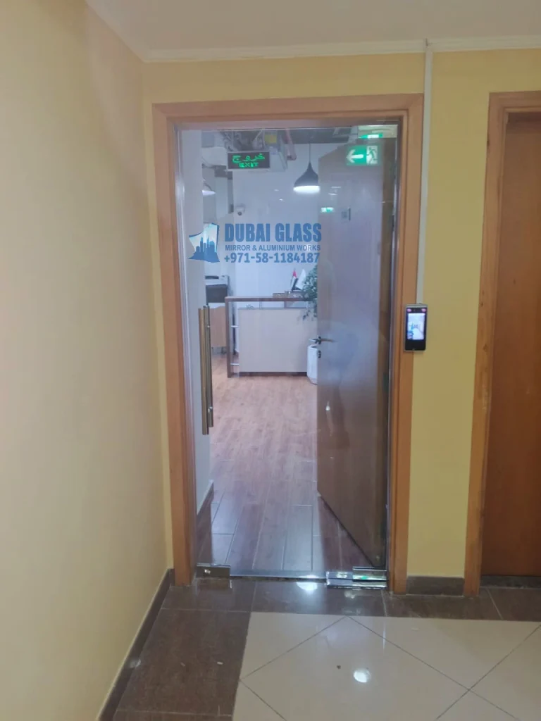 biometric access office glass door