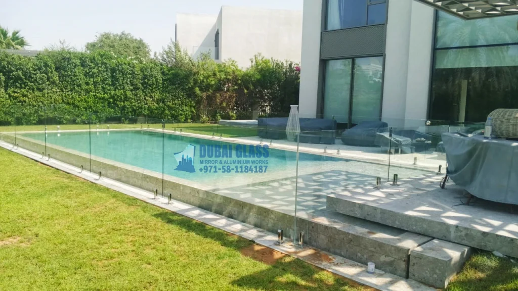 self-closing glass pool door fence system