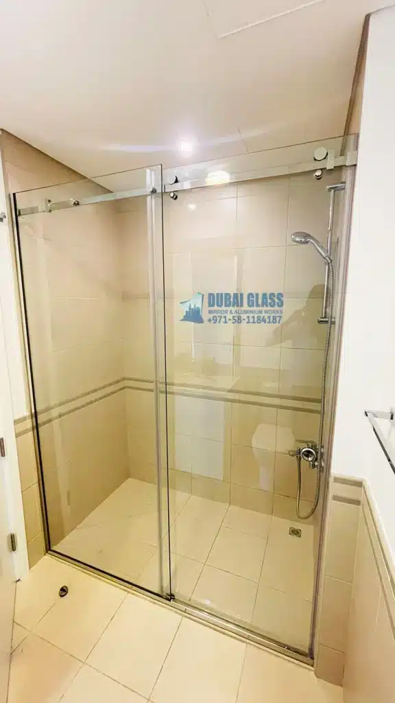 glass sliding shower enclosure in dubai
