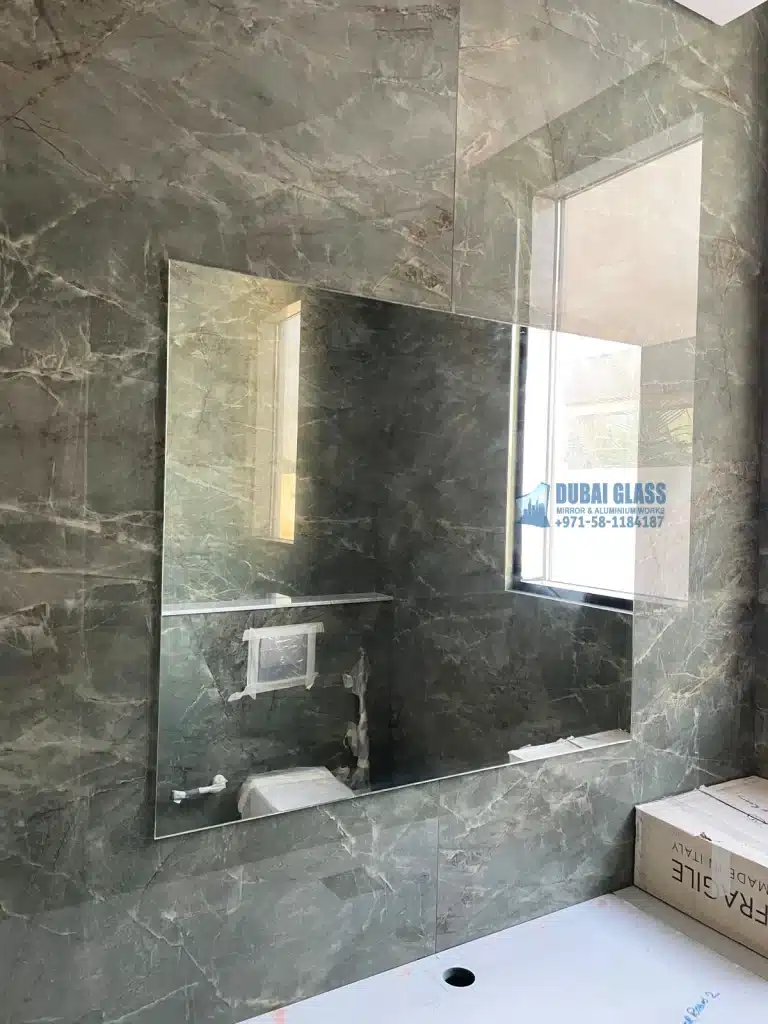 professional wall mirror fixing with silicon paste